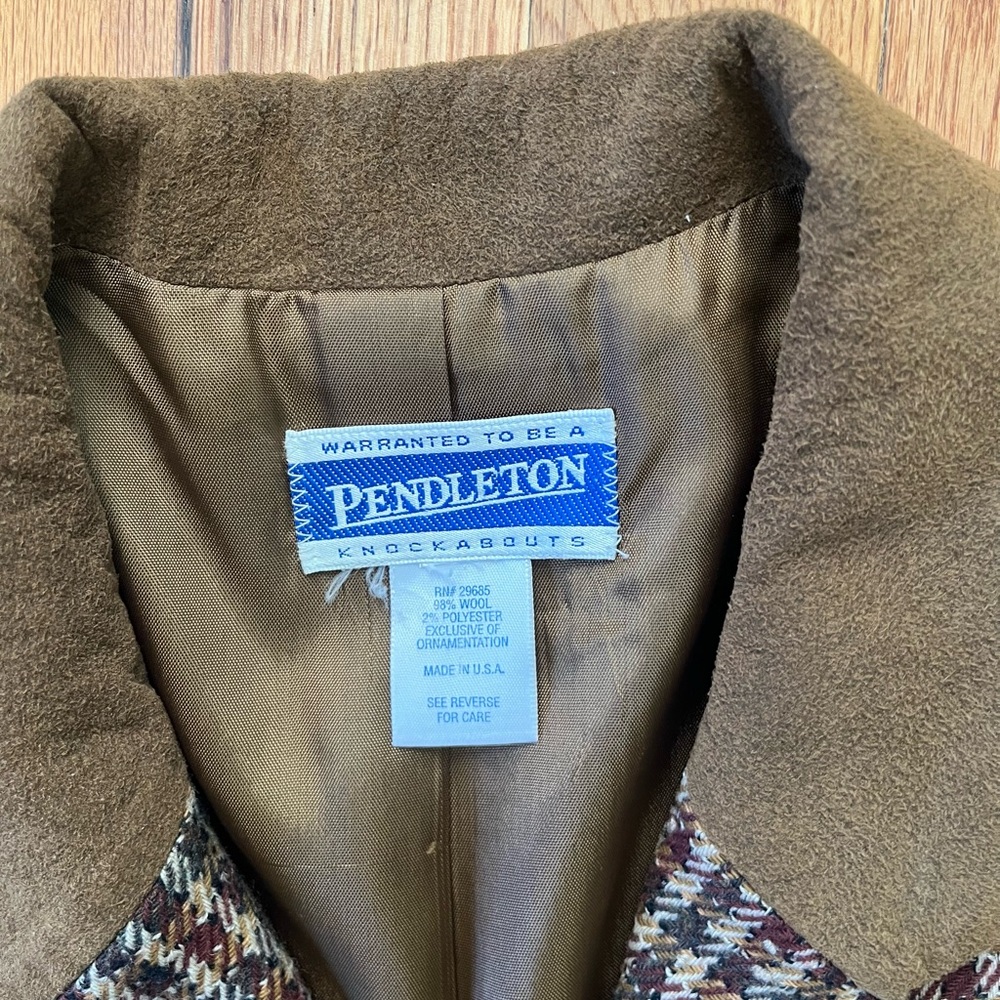 Pendleton Brown Checked Blazer - image 3
